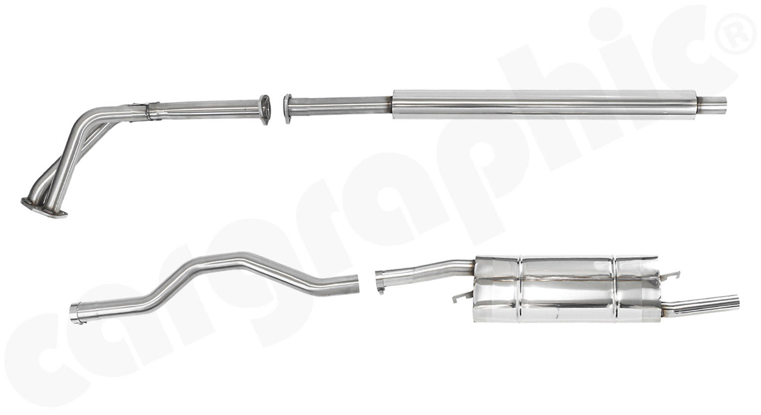 Cargraphic Abgasanlage OE-Design BMW 02 touring 1600-2002 E6 RHD