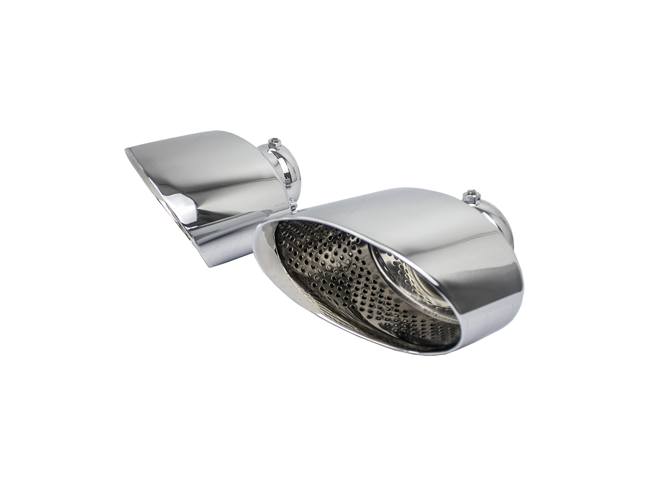 Bull-X Endrohrset: Typ 22 Edelstahl oval 170x110 (A:1x64mm + 1x76mm)