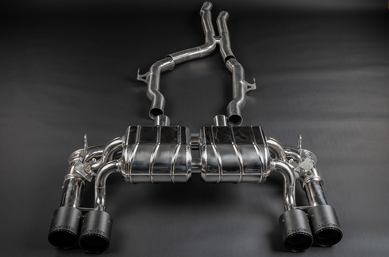 Capristo Sportauspuff Klappenabgasanlage BMW M2 F87 CES-3 Carbonblenden ECE