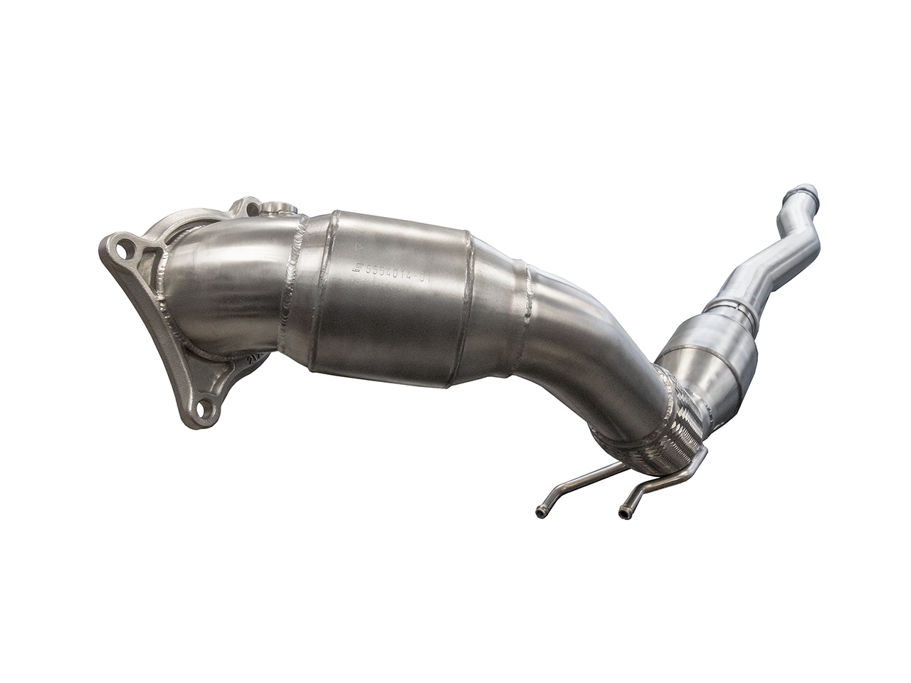Bull-X Downpipe 3"/ 3.5" Oberteil Audi TT 8J 1.8-2.0 TFSI (mit ECE*) - Allradantrieb / TT 8J 1.8-2.0 TFSI 160PS/ 200PS + TTS / inkl. 100 Zellen Sportkat (ohne Betriebserlaubnis)