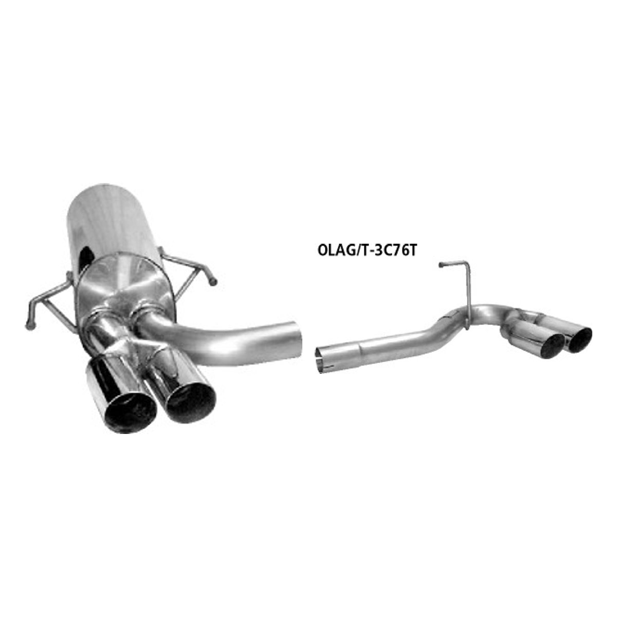 Bastuck Endschalldämpfer Quattro – Opel Astra G Astra G Stufenheck, Coupé, Cabrio