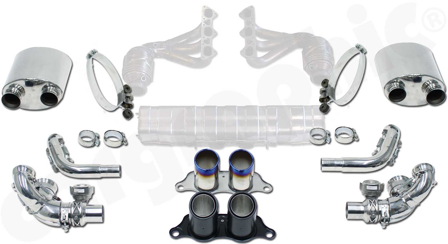 CARGRAPHIC Sportabgassystem Kit 1 für Porsche 991 GT3 / GT3 RS