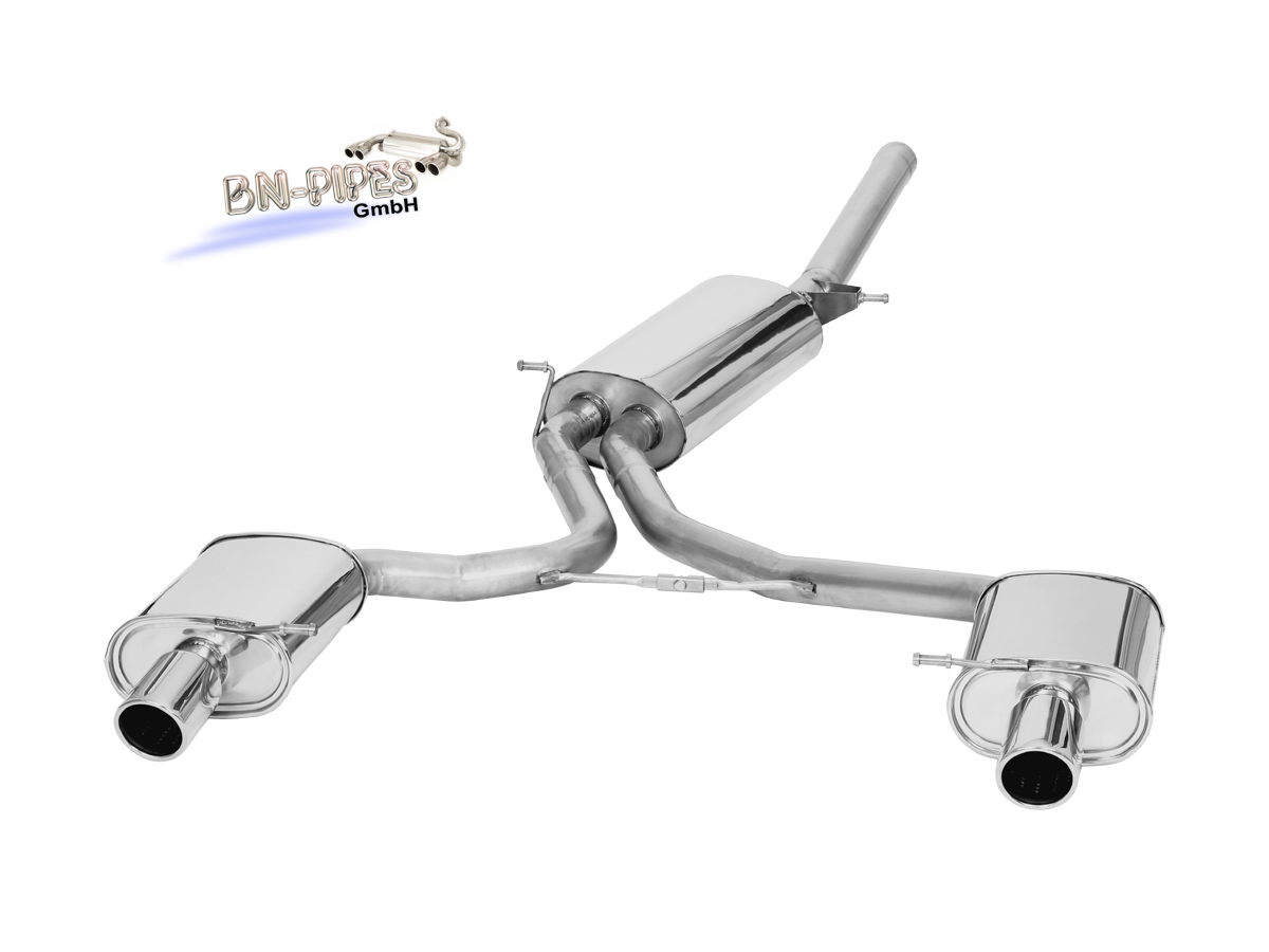 BN-Pipes Sportauspuff Audi A4 B6 Duplex Edelstahl mit Gutachten