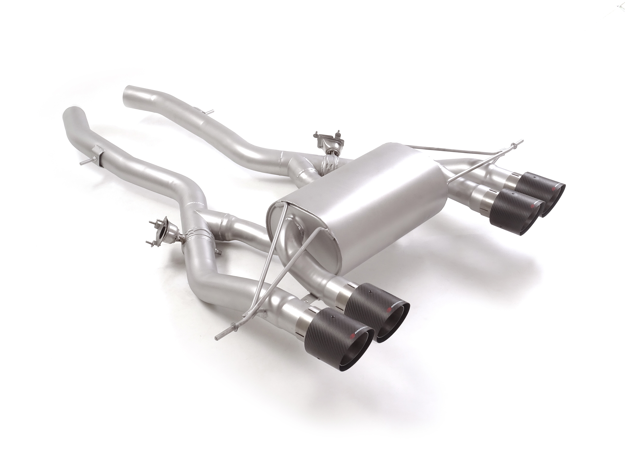 Sportauspuff BMW M3 G80 2x100mm Carbon Shot Klappe ECE | Ragazzon