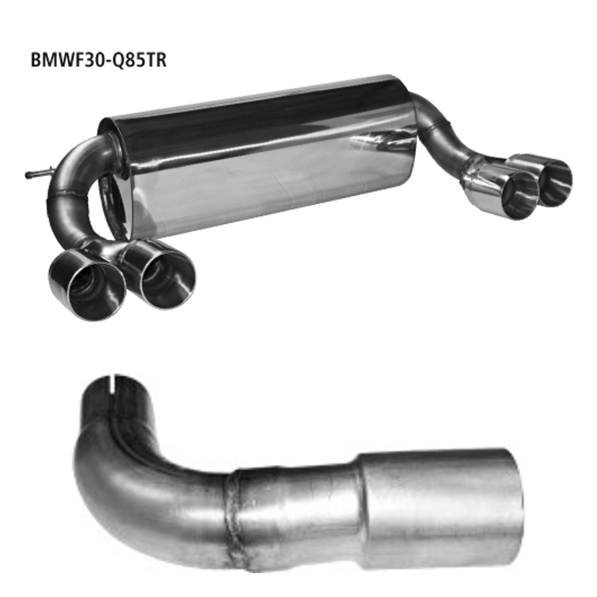 Bastuck Endschalldämpfer Quattro – BMW 3er F30 / F31 3er F30/F31 1.6l Turbo