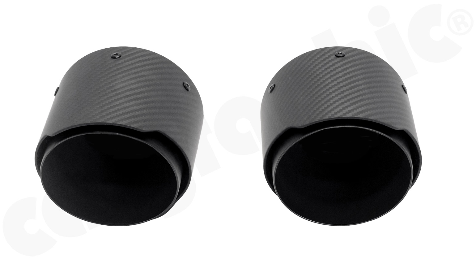 Cargraphic Endrohre Porsche 718 Boxster/Cayman 2x100mm Sicht-Carbon