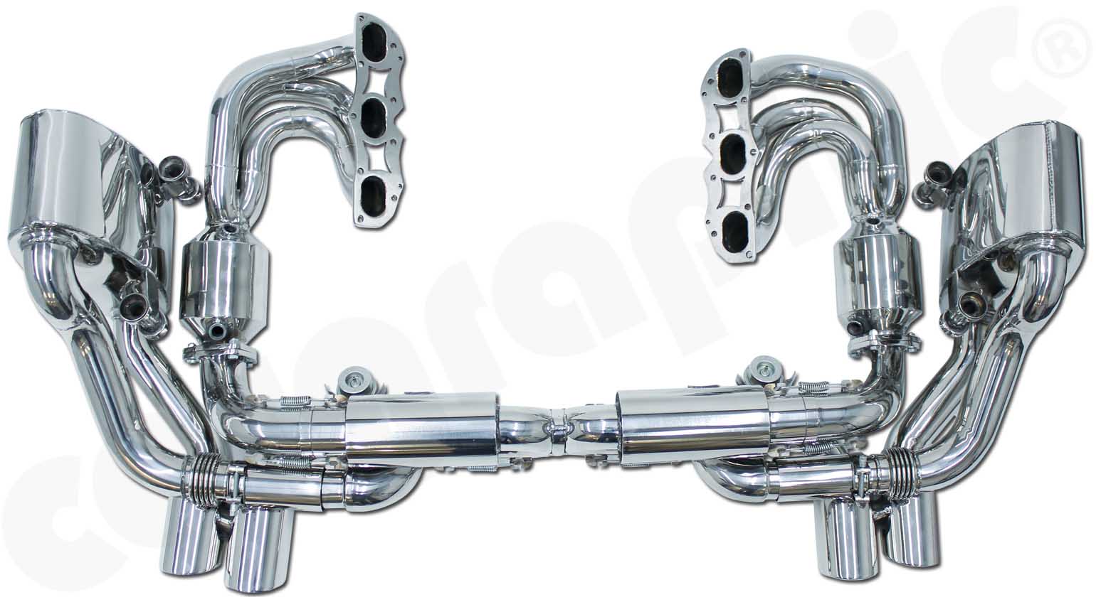 Cargraphic Abgasanlage Porsche 991.1 Carrera ab Zylinderkopf X-Pipe Sound / Race Sound