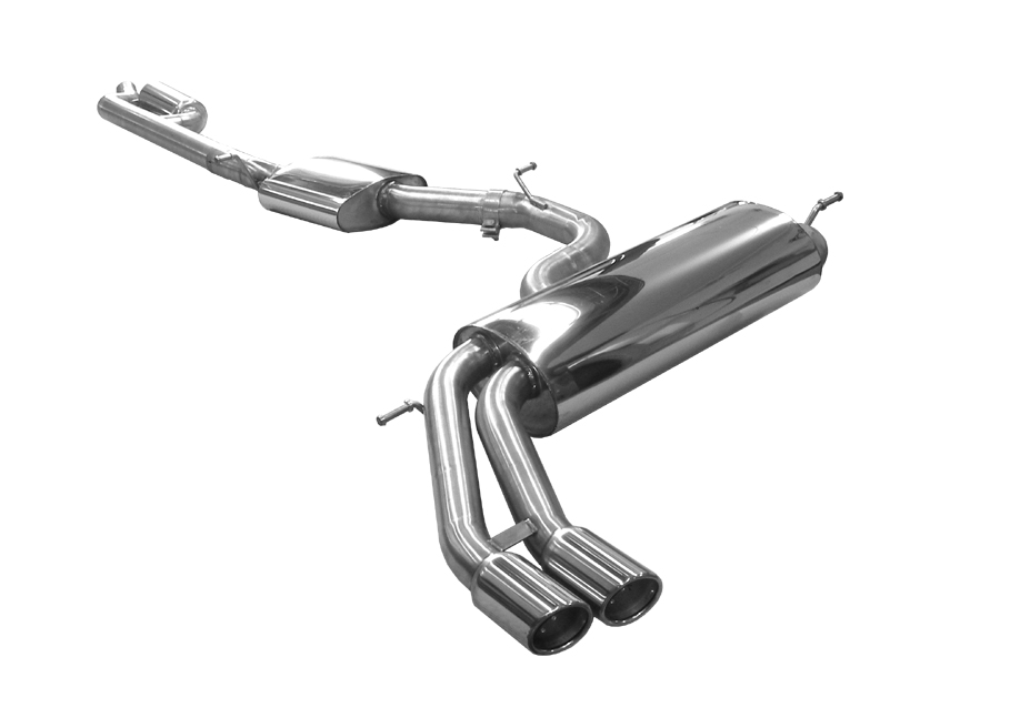 BN-Pipes Sportauspuff eintragungsfrei 70mm Audi A3 8V Quattro