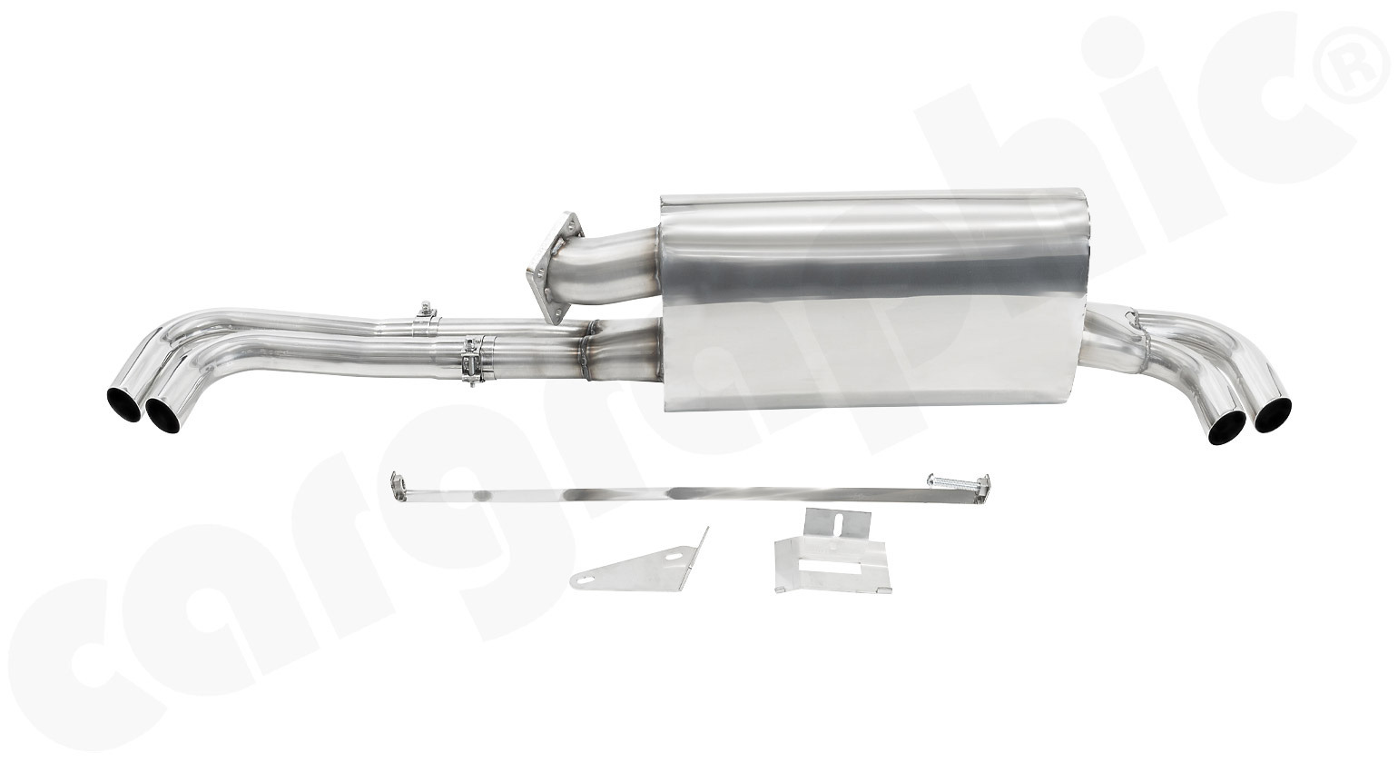 Cargraphic Endschalldämpfer Porsche 911 Turbo (930) 2x48mm Super Sound