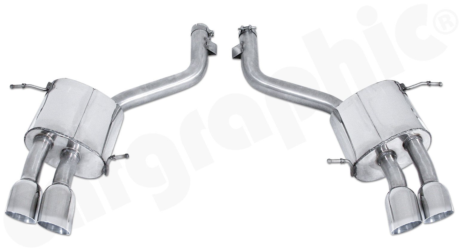 Cargraphic Endschalldämpfersatz Maserati GranTurismo / GranCabrio 4x89mm Modena Design