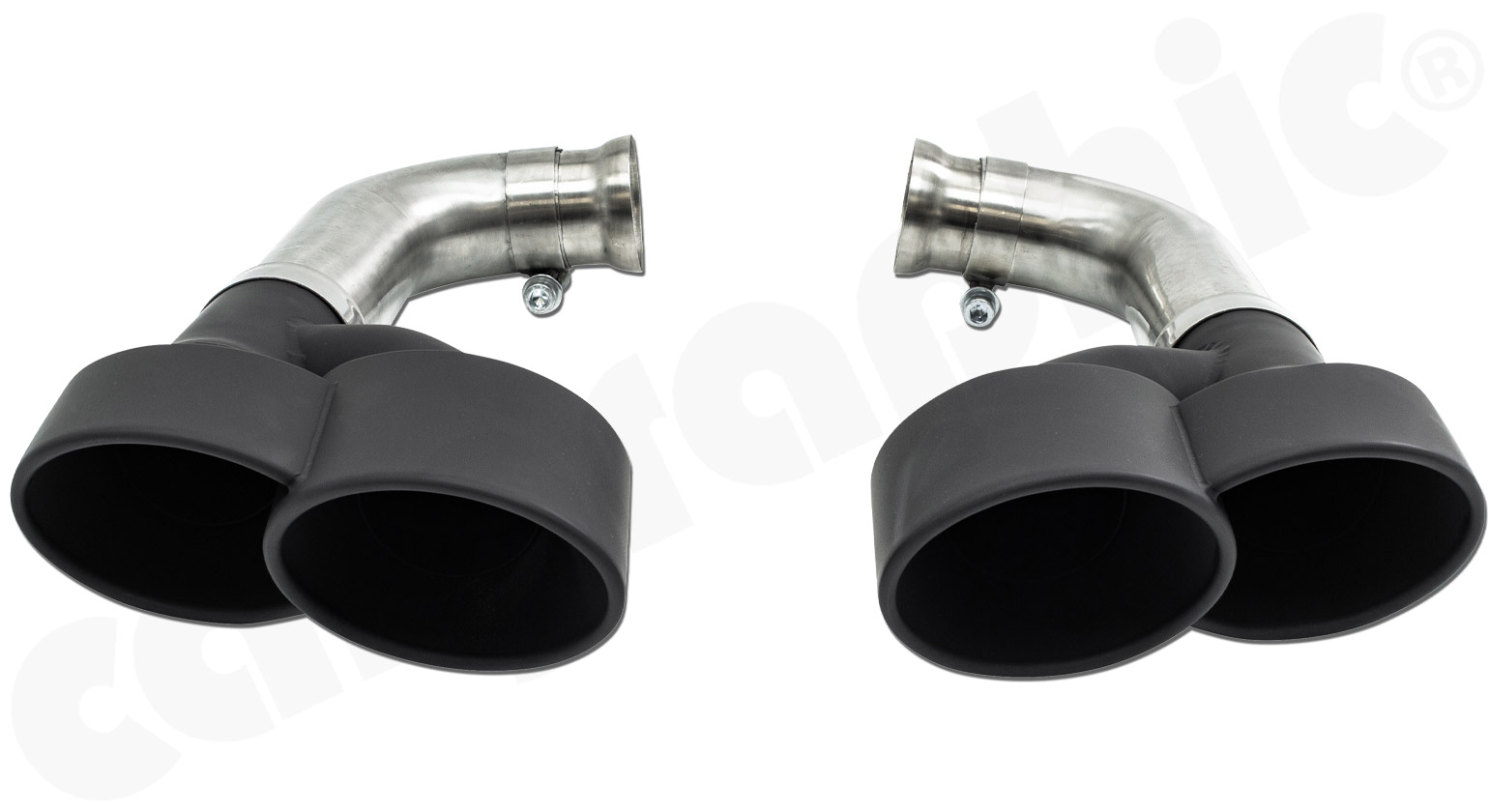 Cargraphic Doppelendrohrsatz Porsche 958.1 Cayenne Diesel/Hybrid 2x125x95mm Thermopaint