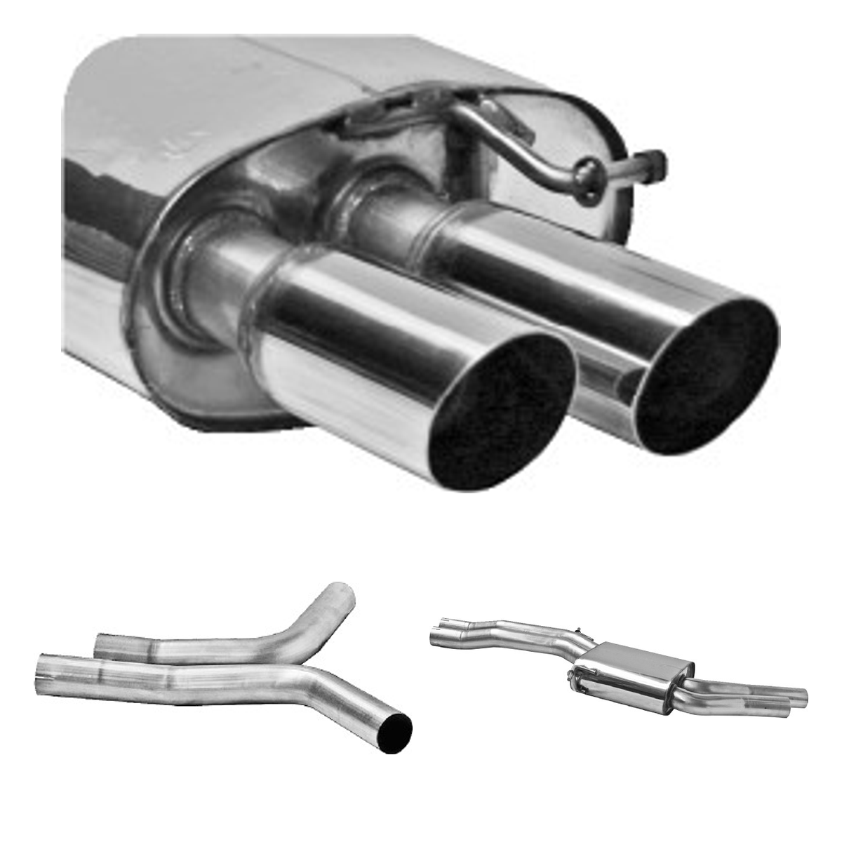 Bastuck Komplettanlage Quattro – Audi A4 B8 / A5 B8 A4/A5 B8 (ab B. 2008) 6 Zyl. Benziner Turbo / 8 Zyl. V8