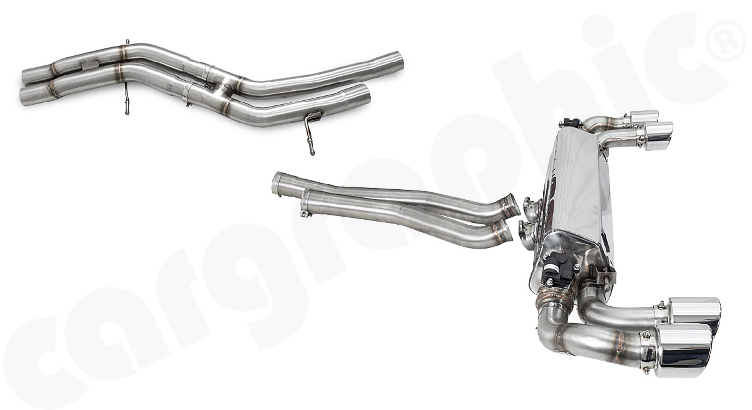 Cargraphic Abgasanlage Porsche 9YA Cayenne Hochglanzpoliert Sound/Super Sound