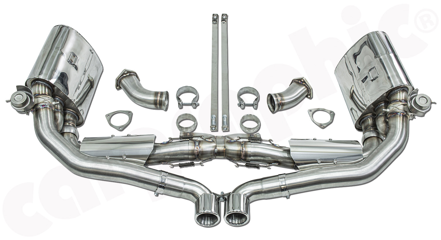 Cargraphic Abgasanlage Porsche 993 Bischoff X-Kat Klappen Sound/Super Sound