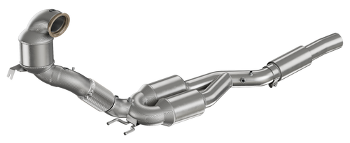 HJS Downpipe ECE 76/70mm 200 cpsi Golf 8 R Audi S3 IV quattro