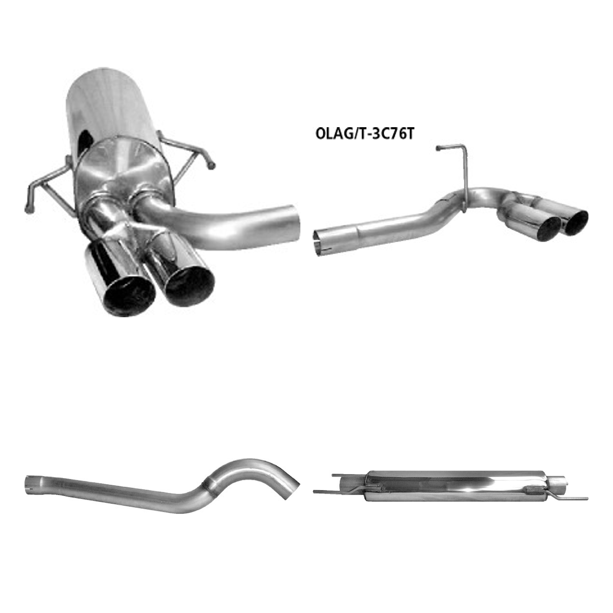 Bastuck Komplettanlage Quattro – Opel Astra G Astra G Coupé Turbo