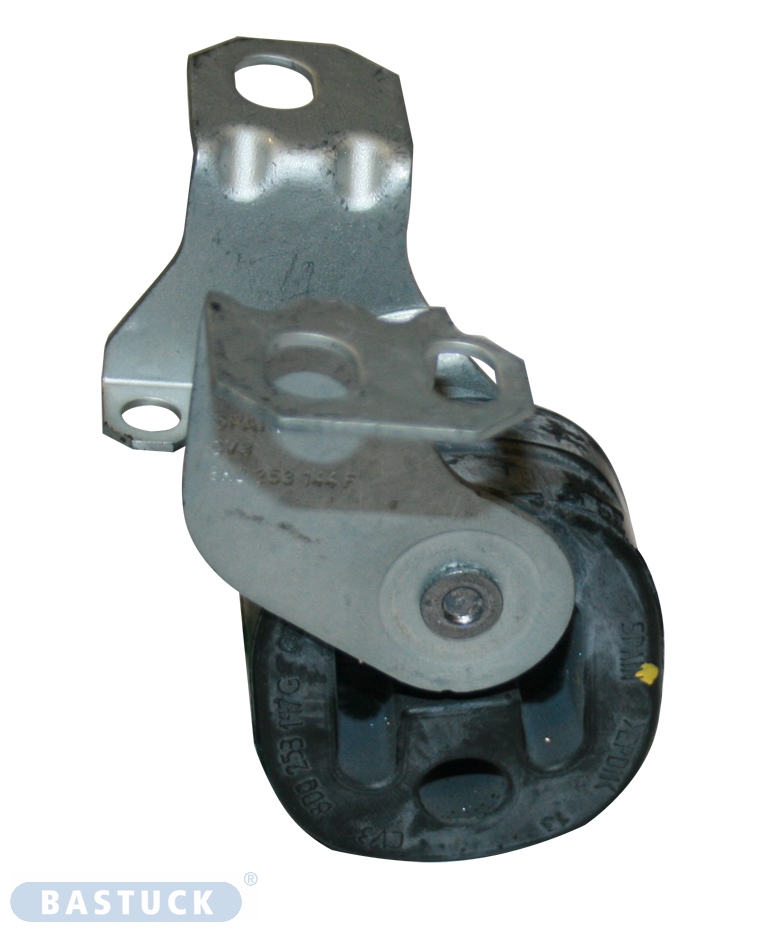 Aluminiumhalter + Gummi für Verbindungsrohr vorne