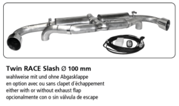 Bastuck Klappen Sportauspuff für Alfa Romeo 4C 1x100mm Race Look inkl. ECE