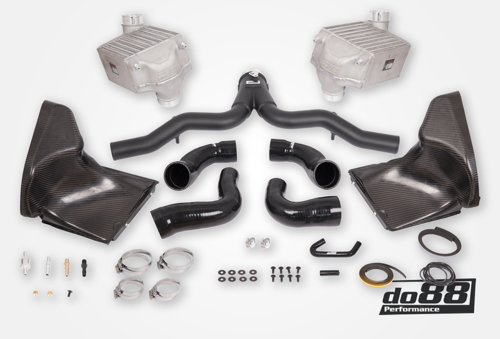 do88 BigPack Ladeluftkühler-Kit Y-Rohr Porsche 911 991.2 Carrera S GTS