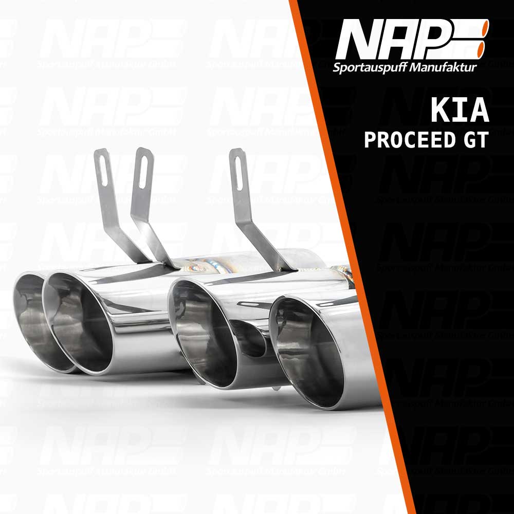NAP Doppel Endrohr Set ⌀ 76 mm (3″) passend für Kia ProCeed GT