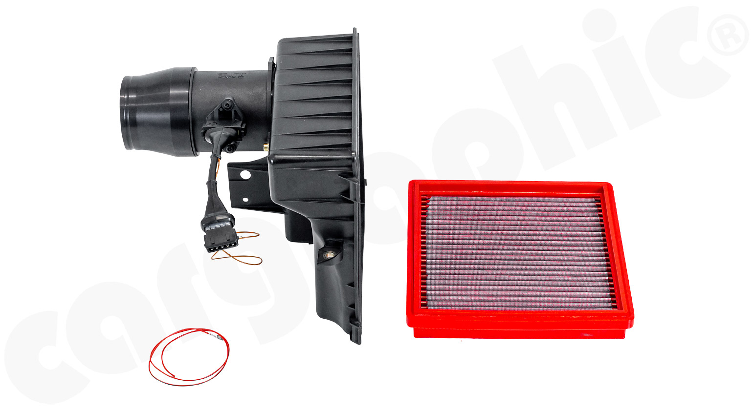 Cargraphic Luftmassenmesser Umbausatz Porsche 964 OE-Luftfiltergehäuse GEN2