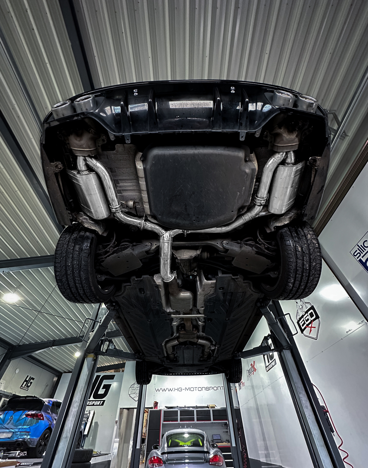 EGO-X Abgasanlage 3,5" Mercedes C43 AMG 390PS (mit ECE*)