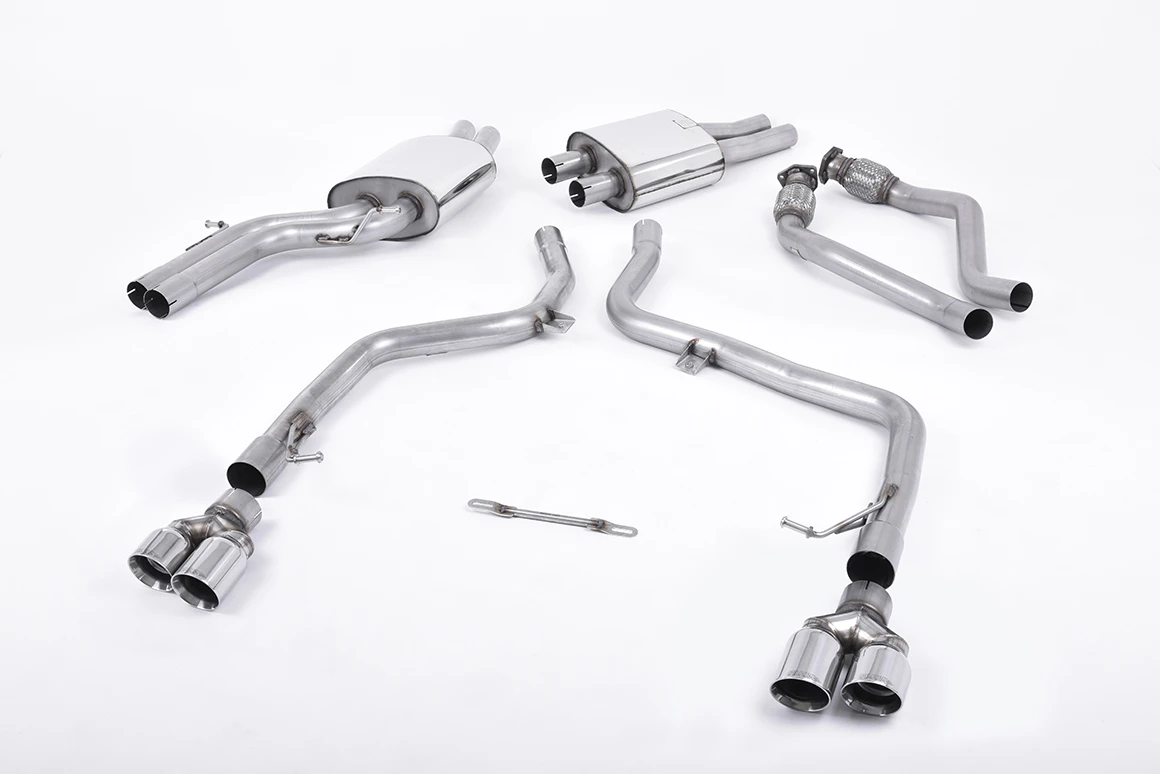 Milltek Sport Sportauspuff passend für Audi S4 3.0 Supercharged V6 B8 - polierte Endrohre