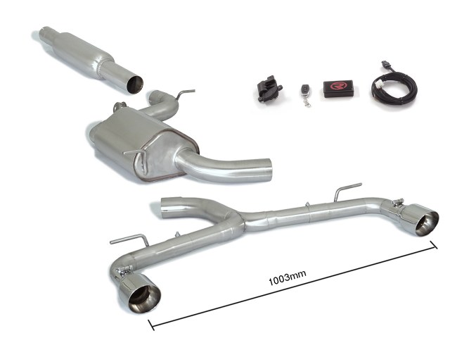 Sportauspuff VW Golf 7 GTI 2x102mm mit Klappe ECE | Ragazzon