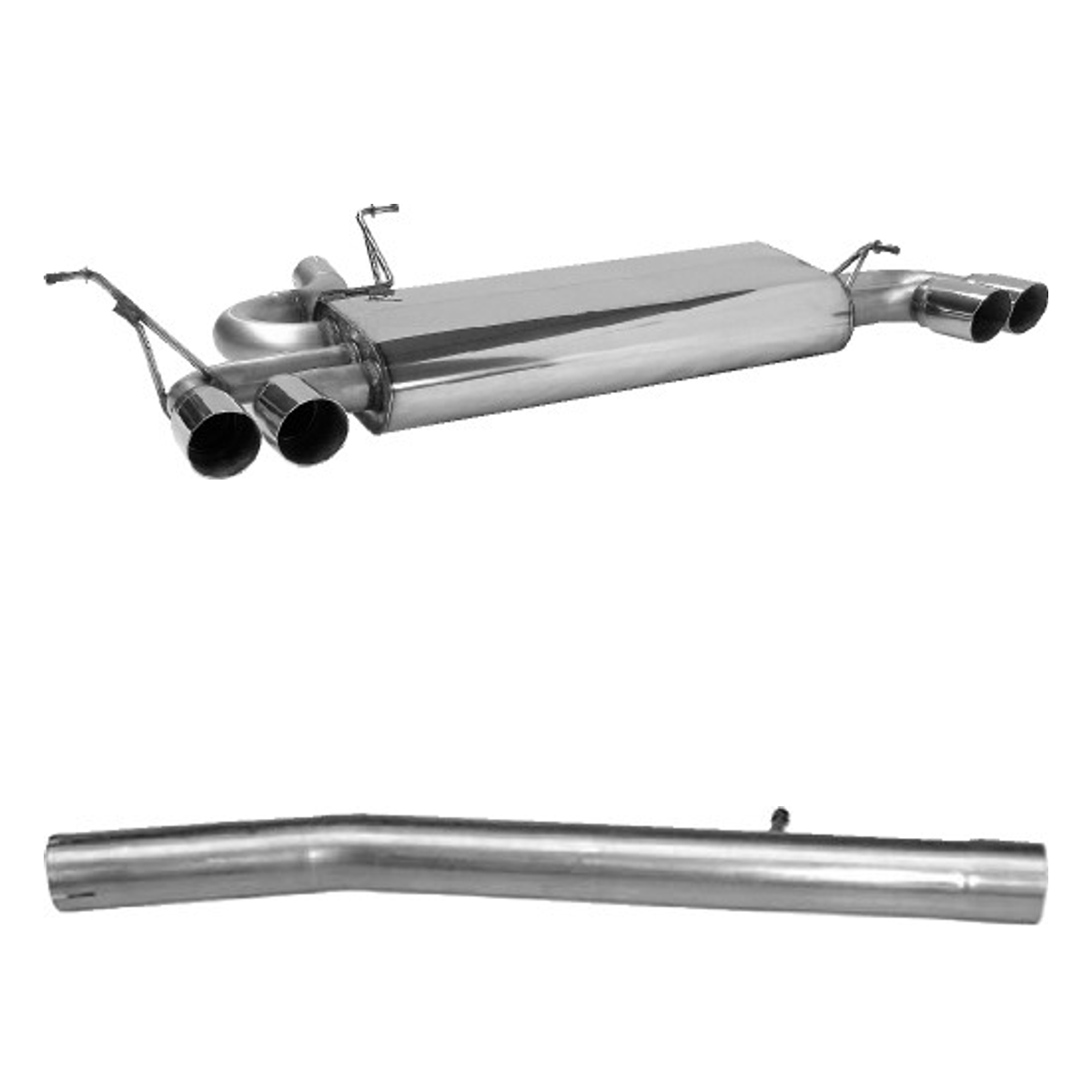Bastuck Komplettanlage Quattro – BMW 3er E46 Compact 320d Compact
