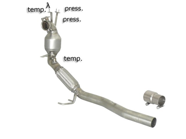 Downpipe + DPF-Ersatzrohr Set VW CC 2.0 TDI | Ragazzon