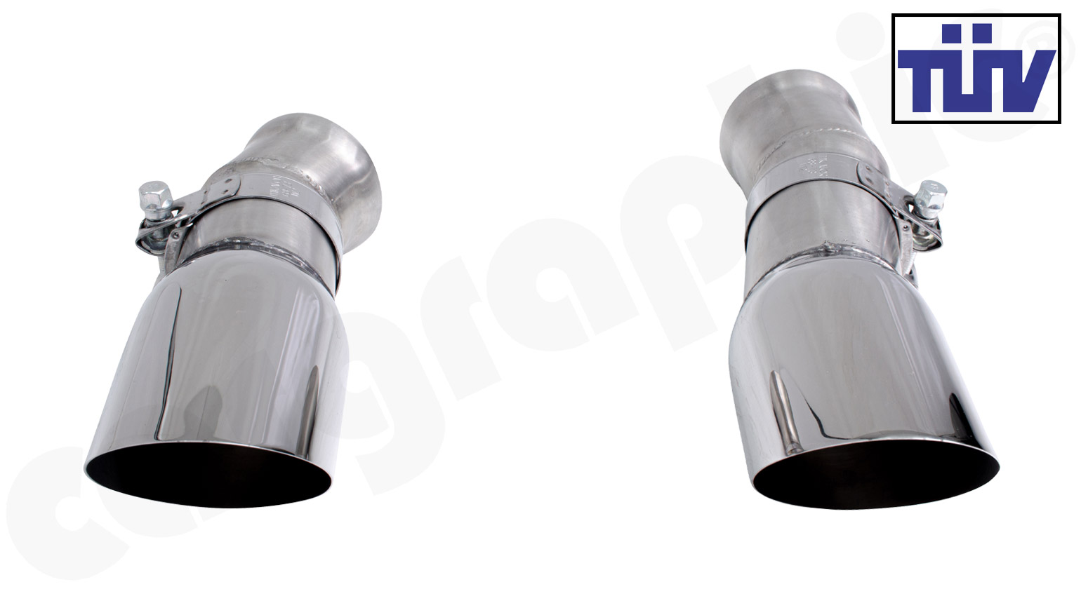 Cargraphic Endrohrsatz Porsche 965 Turbo 2x89mm rund offen