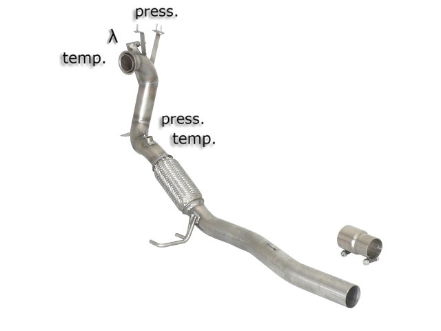 Downpipe + DPF-Ersatzrohr Set Audi A3 1.6 TDI 8P | Ragazzon
