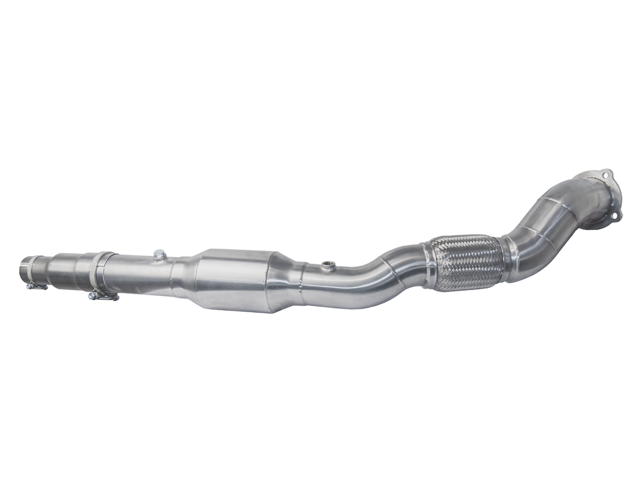 Bull-X Downpipe 3,5" VAG 1.8T Frontantrieb (z.B. Golf 4, A3 8L) - inkl. 100 Zellen Sportkat (ohne Betriebserlaubnis)