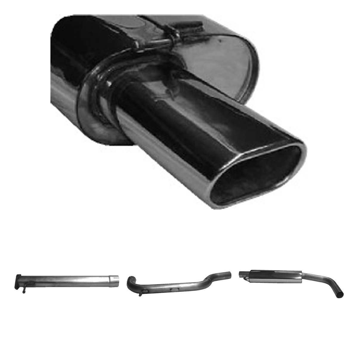Bastuck Komplettanlage Single – Ford Mondeo 2 Mondeo 2 (Bj. 2000-2007) Limousine 1 ESD Diesel