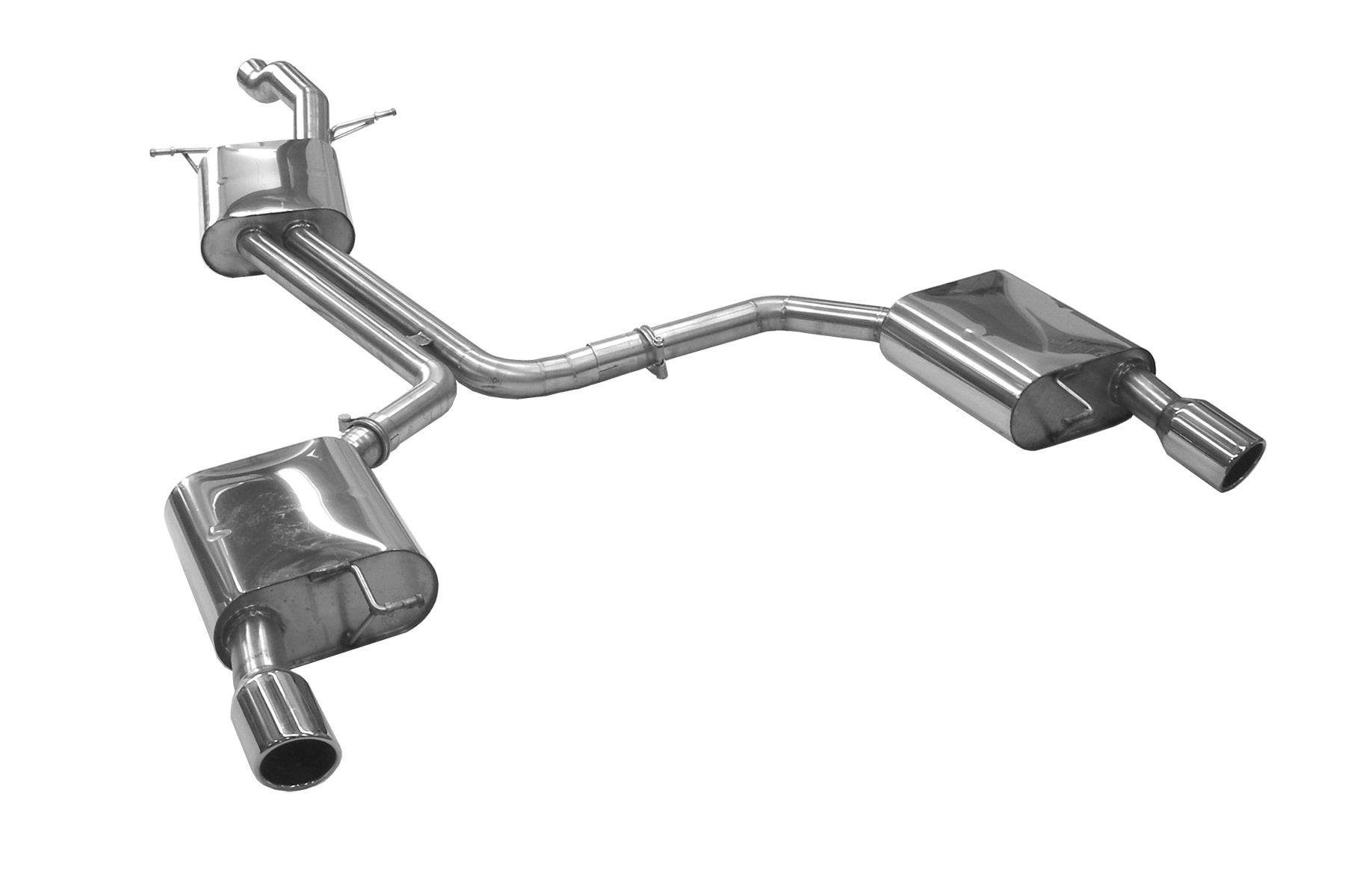 BN-Pipes Sportauspuff Audi A4 B8 Duplex Edelstahl EG-Gutachten