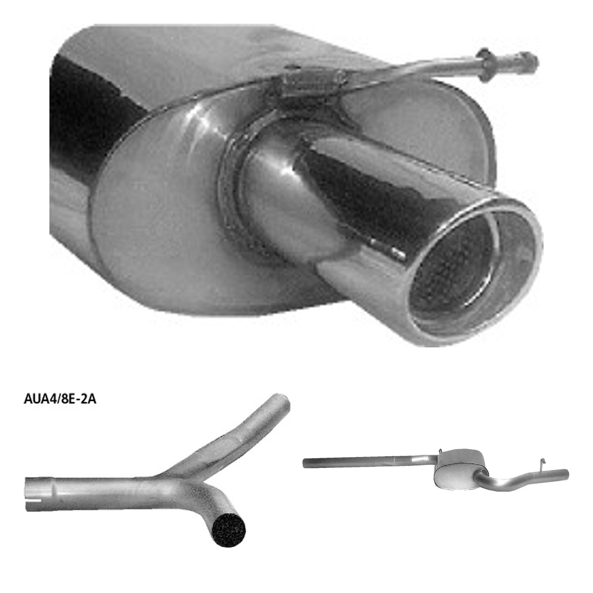Bastuck Komplettanlage Twin – Seat Exeo Exeo (4 Zyl. Inkl. Turbo) Endschalldämpfer LH + RH