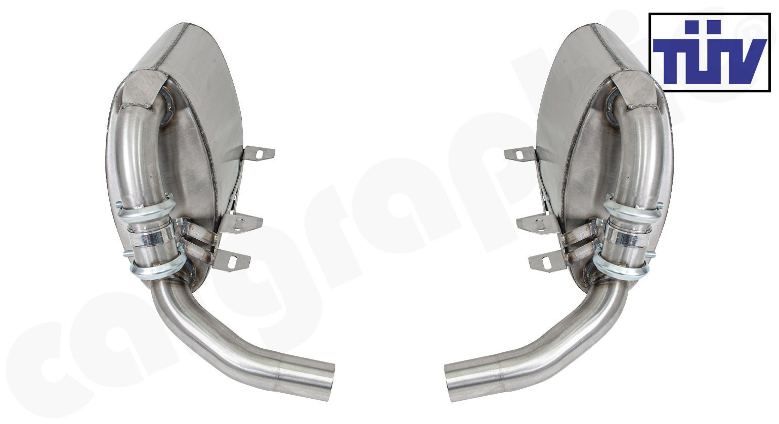 Cargraphic Endschalldämpfersatz Porsche 996.1/996.2 Carrera 2/4/4S TÜV Version