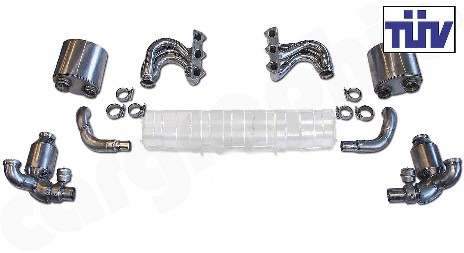 CARGRAPHIC Sportabgassystem Kit 3 für Porsche 997 GT3