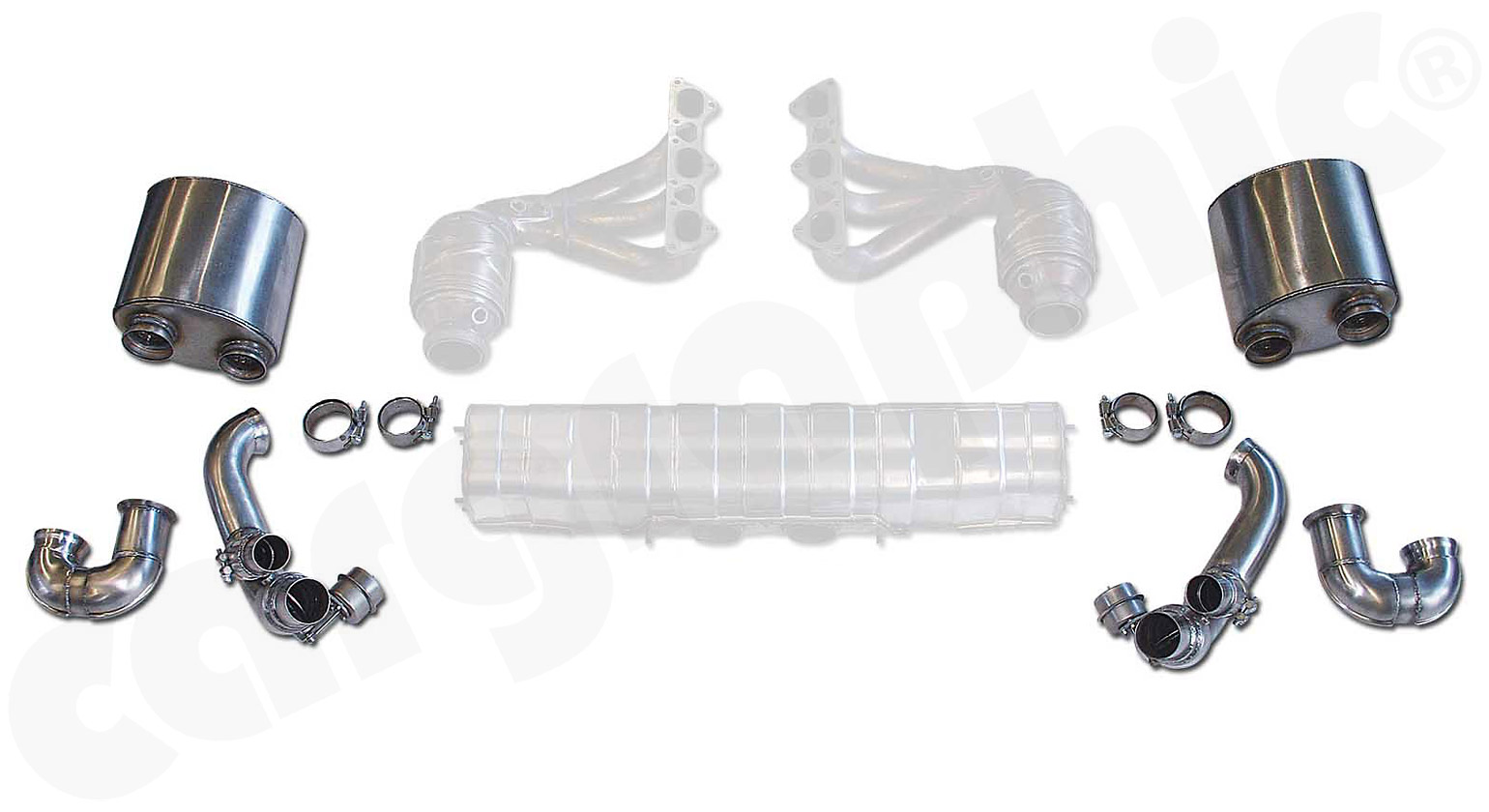 Cargraphic Motorsport Abgasanlage Porsche 997.2 GT3/GT3RS Kit 2