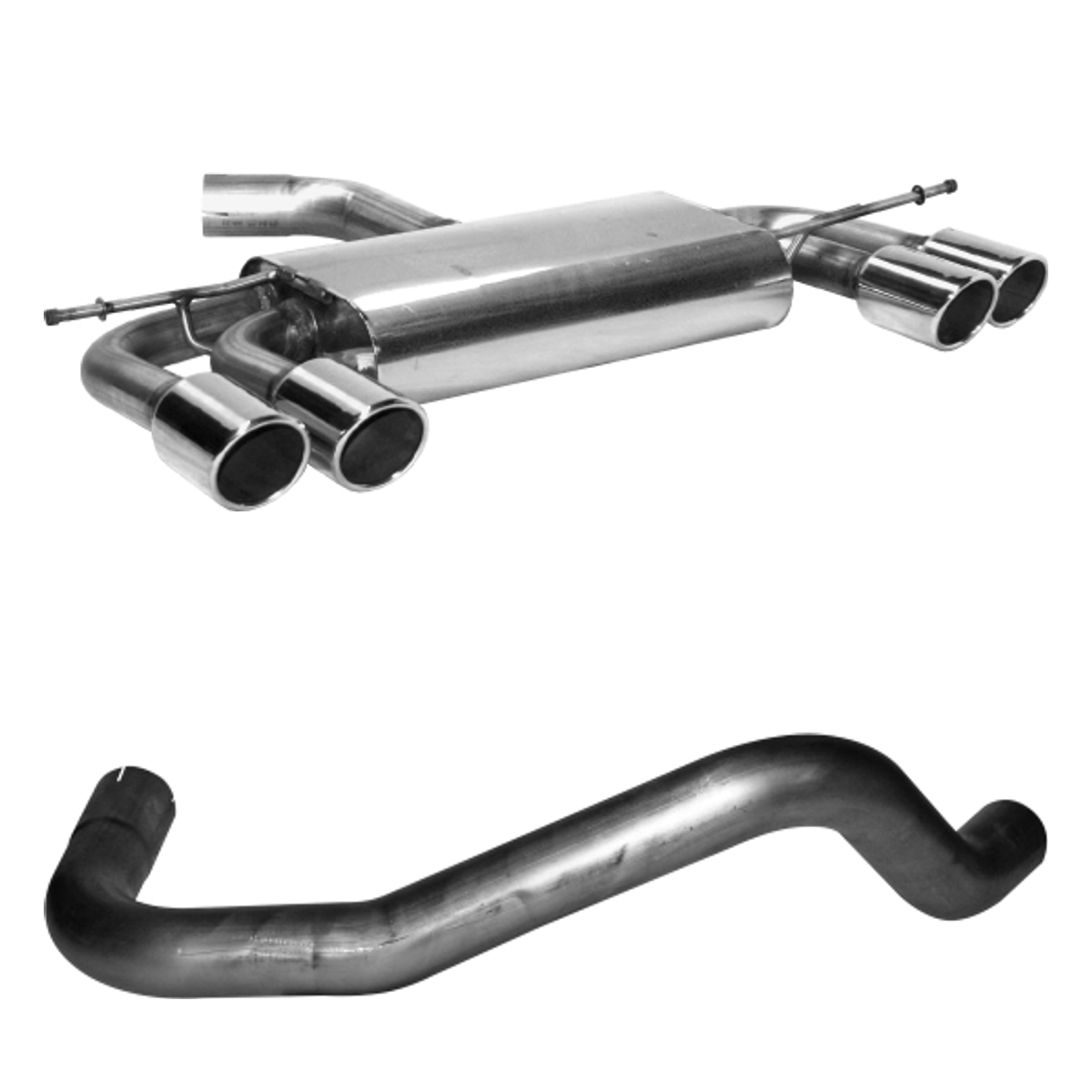Bastuck Endschalldämpfer Quattro – Volkswagen Golf 7 Golf 7 1.0l/ 1.2l/ 1.4l Turbo (außer 103 KW/ 110 KW)