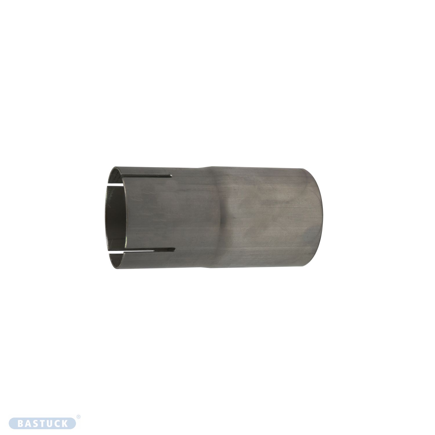 Adapter 63,5mm außen auf 57,5mm innen, 57,5 mm Seite geschlitzt, Länge 120mm