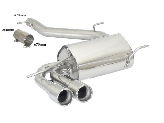 Sportauspuff Audi S3 8P 2.0 TFSI 2x80mm ECE | Ragazzon