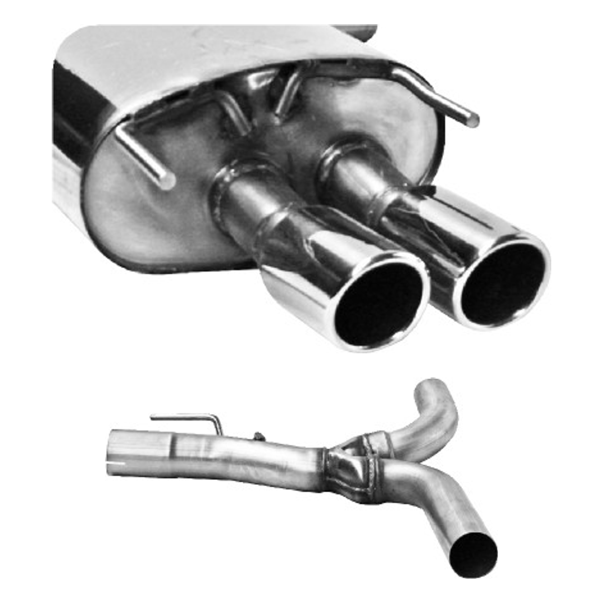 Bastuck Endschalldämpfer Quattro – Opel Insignia A Insignia Limousine 4WD