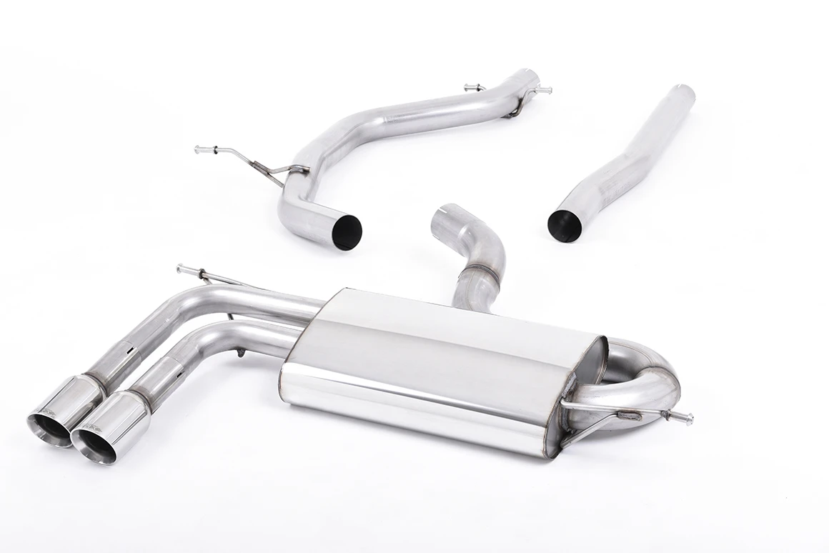 Milltek Sport Auspuffanlage passend für Audi A3 8P & VW Golf Mk6 GTD & Scirocco GT 2.0 TDI 170PS - polierte Endrohre