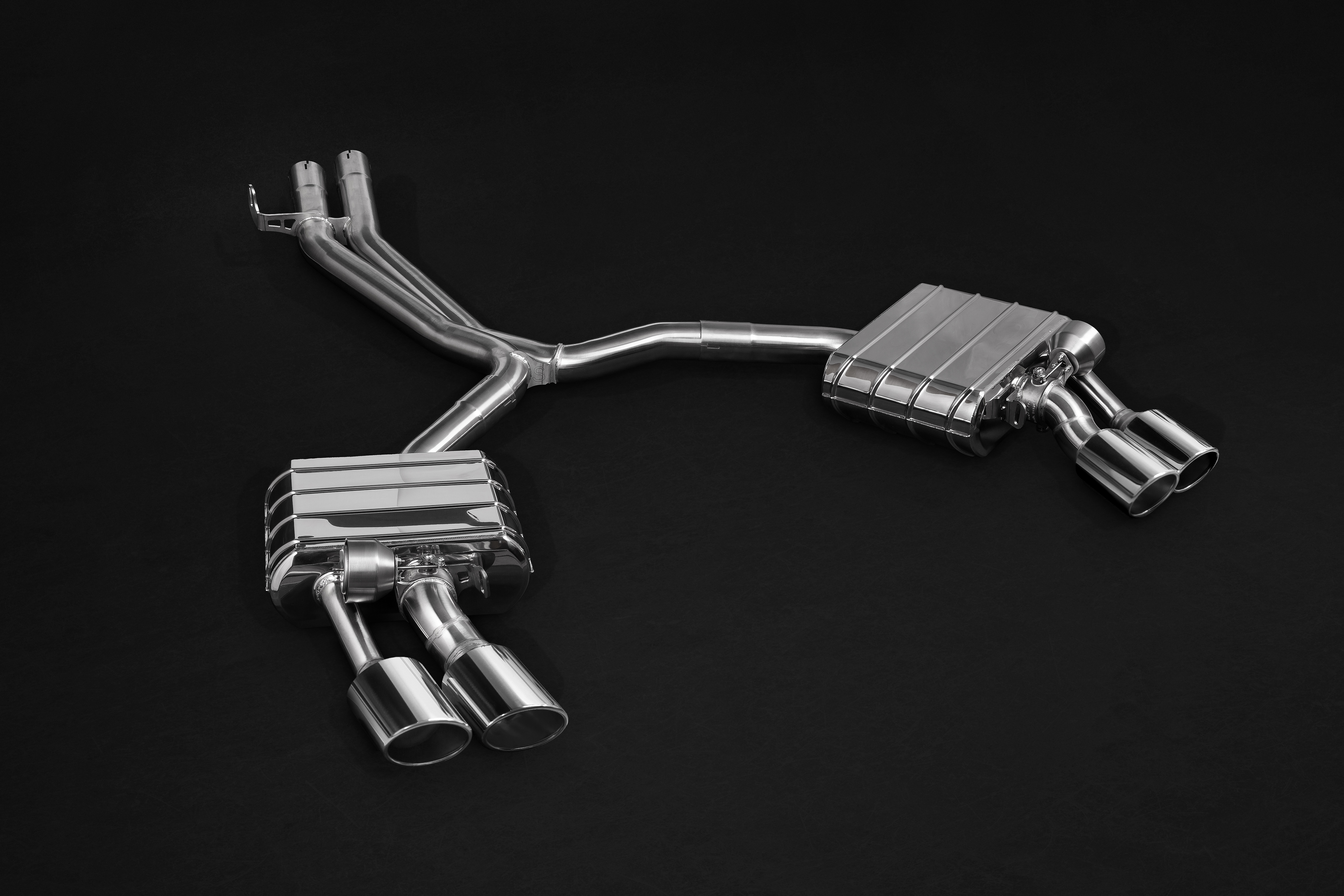 Capristo Sportauspuff mit Klappensteuerung für Audi S5 F5 – ovale Endrohre, ECE & CES-3