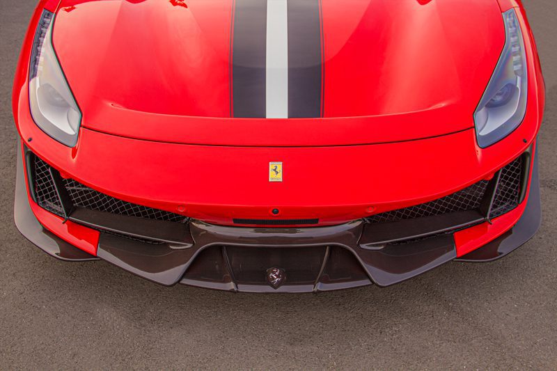 Capristo Frontspoiler Ferrari 488 Pista Sichtcarbon 4-teilig glanz