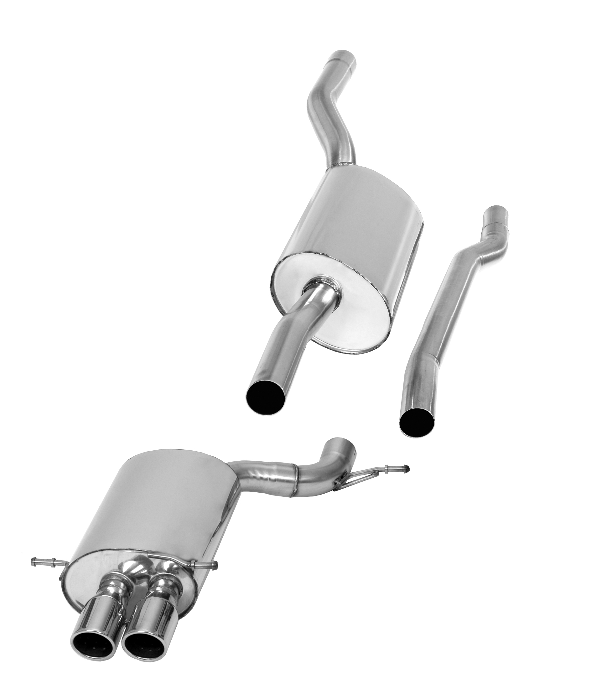 BN-Pipes Sportauspuff Audi A4 B5 Quattro Edelstahl 60mm mit Gutachten