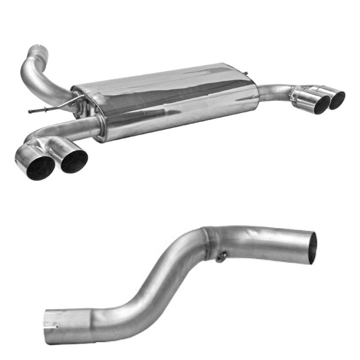 Bastuck Endschalldämpfer Quattro – Ford Focus 3 Focus 3 1.5l/ 1.6l Turbo EcoBoost