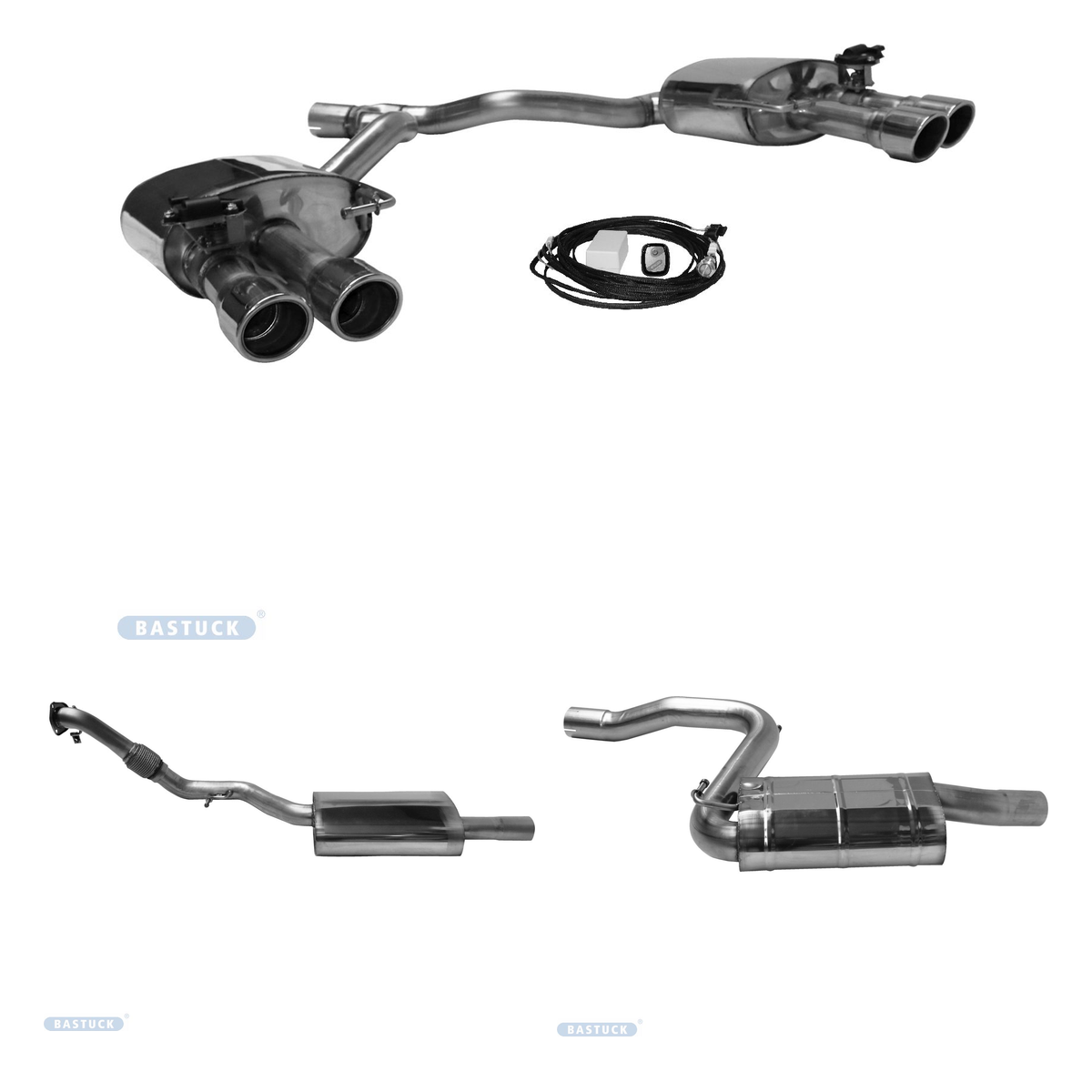 Bastuck Komplettanlage Quattro – Audi A4 B9 / A5 F5 TFSI A4 B9 Frontantrieb ab 2015 / A5 F5 Frontantrieb ab 2016