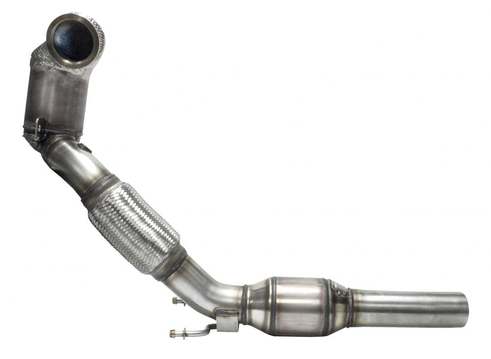 HJS Downpipe ECE 80/76mm 100+200 cpsi Golf 7 GTI FL Octavia RS FL